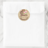 Roze Bloem Koetsier Meisje Afscheidscadeau Ronde Sticker (Tas)