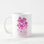 Roze bloem koffiemok (Links)