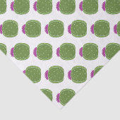 Roze Bloem Korte Cactus Print Tissue Papier (Detail)