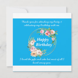  Roze Bloem Krans Vlak Dank u Kaart