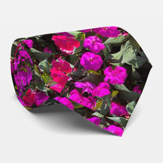 Roze bloem kunst abstract cadeau bruiloft favor stropdas (Opgerold)