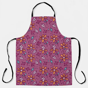 Roze Bloem Kunst Patroon Esthetische Bloem PNG Tra Schort