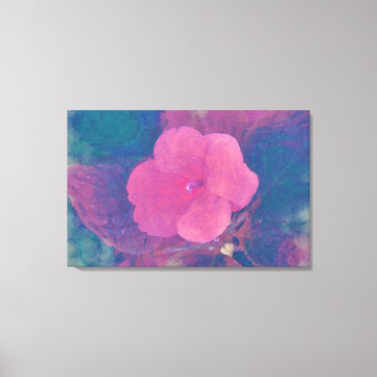 Roze Bloem Kunst Tuin Canvas Art Print (Voorkant)