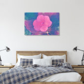 Roze Bloem Kunst Tuin Canvas Art Print (Insitu (Slaapkamer))