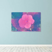 Roze Bloem Kunst Tuin Canvas Art Print (Insitu (Houten vloer))