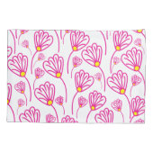 Roze bloem kussensloop (Achterkant)