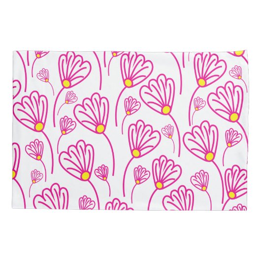 Roze bloem kussensloop (Achterkant)