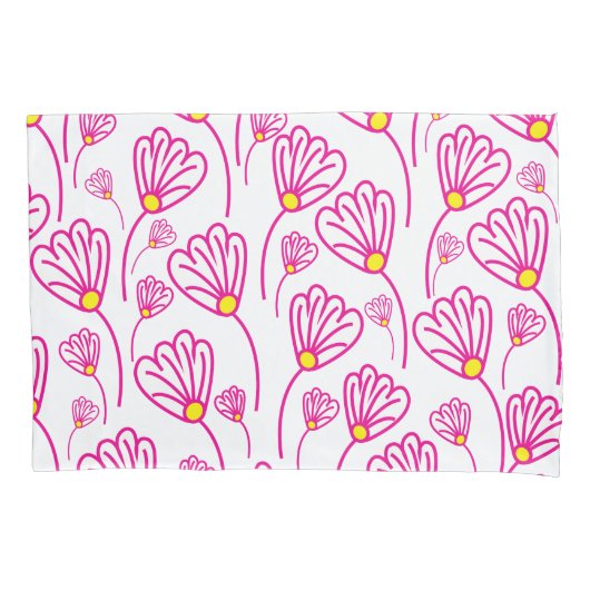 Roze bloem kussensloop (Voorkant)