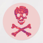 Roze bloem labels (Design 2)