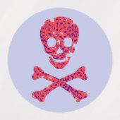 Roze bloem labels (Design 1)