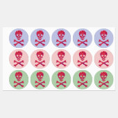 Roze bloem labels (Vel)