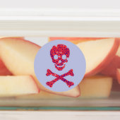 Roze bloem labels (Aangebracht)