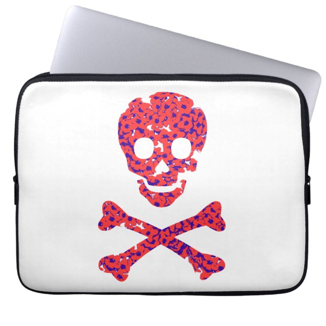 roze bloem laptop sleeve (Voorkant)