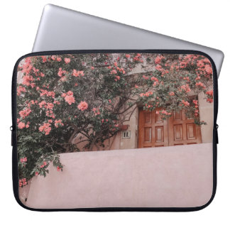 Roze bloem laptop sleeve