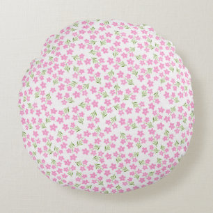 Roze bloem lente ontwerp rond kussen