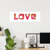 roze bloem liefde poster kunst (Thuiskantoor)