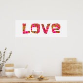 roze bloem liefde poster kunst (Keuken)