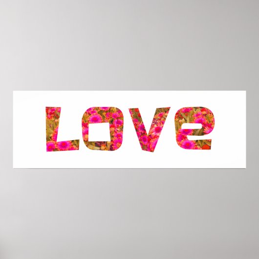 roze bloem liefde poster kunst (Voorkant)