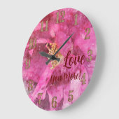 Roze Bloem Liefde U Meer Grote Klok (Hoek)