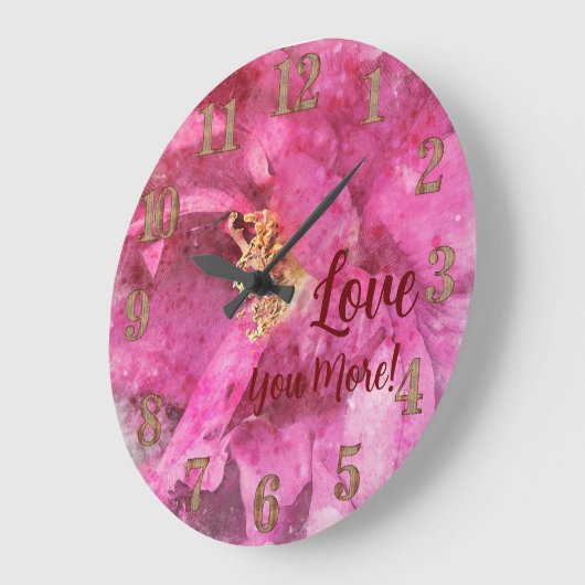 Roze Bloem Liefde U Meer Grote Klok (Hoek)