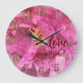 Roze Bloem Liefde U Meer Grote Klok (Voorkant)