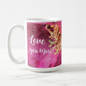 Roze Bloem Liefde U Meer Koffiemok (Links)