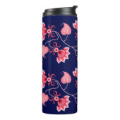 ROZE BLOEM LIEFDESCADEAU VOOR VRIENDIN, VROUW, MAN THERMOSBEKER (Gedraaid links)