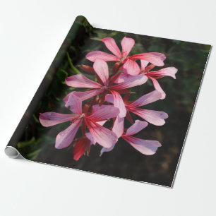 Roze bloem linnenomslagpapier cadeaupapier