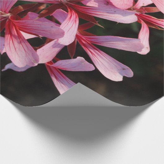 Roze bloem linnenomslagpapier cadeaupapier (Hoek)