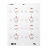 Roze bloem-Logo-vlakke serumlabels Etiket