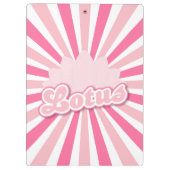 Roze Bloem Lotus Klembord (Achterkant)