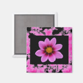 Roze Bloem Magneet (Voorkant / Achterkant)