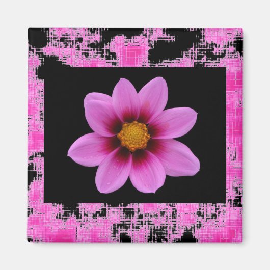 Roze Bloem Magneet (Voorkant)