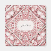 Roze bloem magneet (Voorkant)