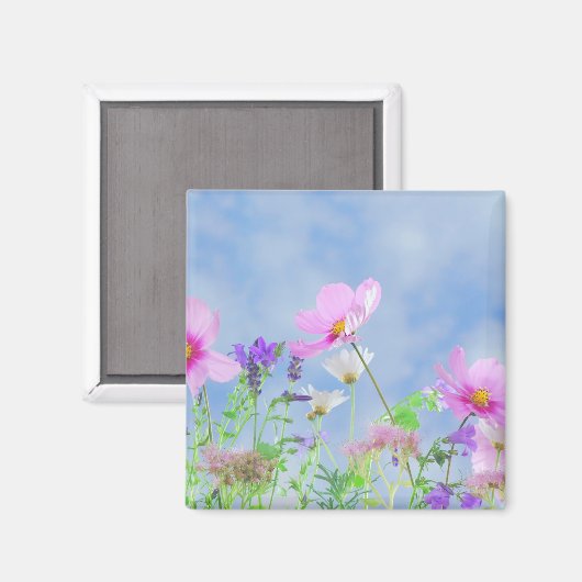 roze bloem magneet (Voorkant / Achterkant)