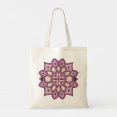 Roze Bloem Mandala Tote Bag (Achterkant)