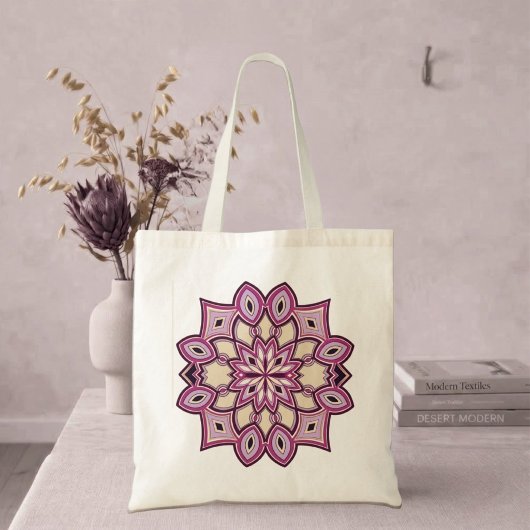 Roze Bloem Mandala Tote Bag