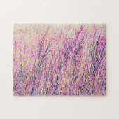 Roze Bloem Meadow Art Puzzel (Horizontaal)