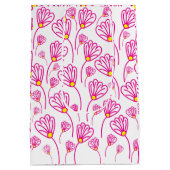 Roze bloem medium cadeauzakje (Achterkant)