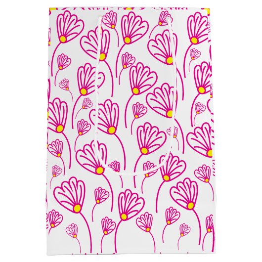 Roze bloem medium cadeauzakje (Achterkant)