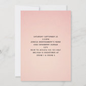 Roze bloem met Diamond Tiara Elegant Baby shower Kaart (Achterkant)