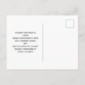 Roze bloem met Diamond Tiara Elegant Baby shower Uitnodiging Briefkaart (Achterkant)