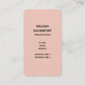 Roze bloem met Diamond Tiara Princess Design Visitekaartje (Achterkant)