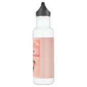 Roze bloem met Diamond Tiara Princess Design Waterfles (Rechts)