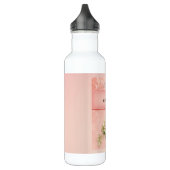 Roze bloem met Diamond Tiara Princess Design Waterfles (Links)