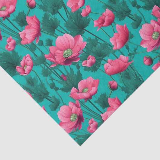 Roze bloem met draaiende achtergrond ontkoppeling tissuepapier (Detail)