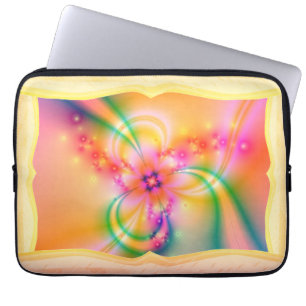 Roze Bloem Met Lint Laptop Sleeve