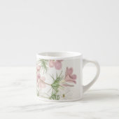 Roze Bloem met Pijnboom Expresso Mok (Rechts)