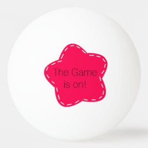 Roze Bloem met Ping Pong Spreuk Pingpongbal