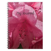 Roze Bloem met Tekst Notitieboek (Voorkant)